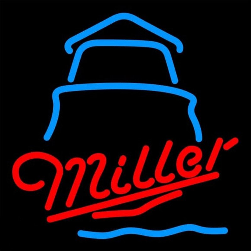 Miller Day Lighthouse Beer Sign Enseigne Néon