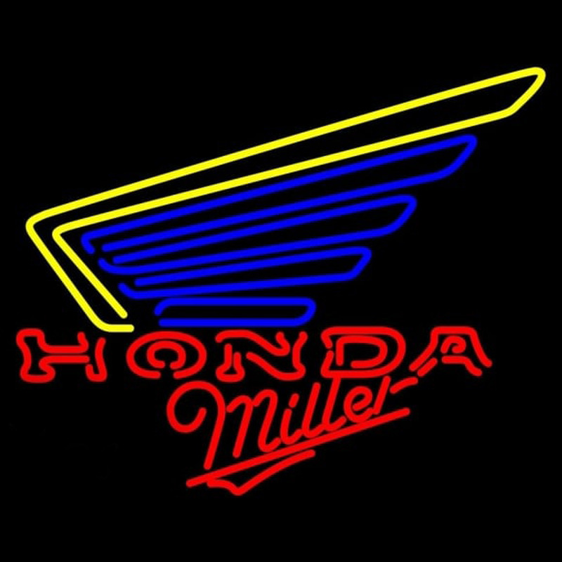 Miller Honda Motorcycles Gold Wing Beer Sign Enseigne Néon