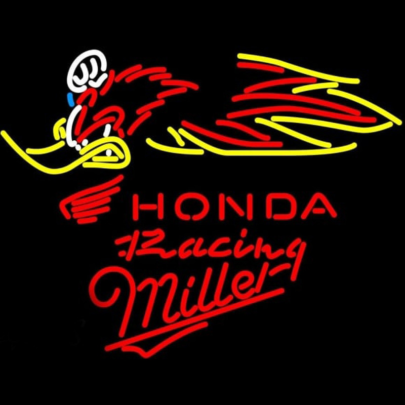 Miller Honda Racing Woody Woodpecker Crf 250,450 Beer Sign Enseigne Néon