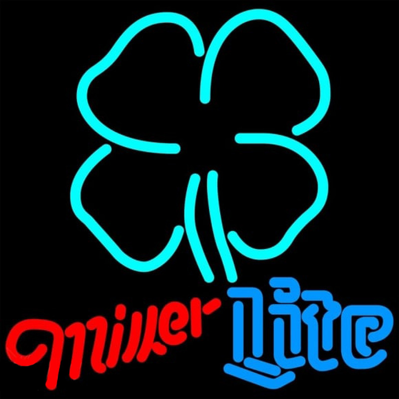 Miller Lite Clover Beer Sign Enseigne Néon