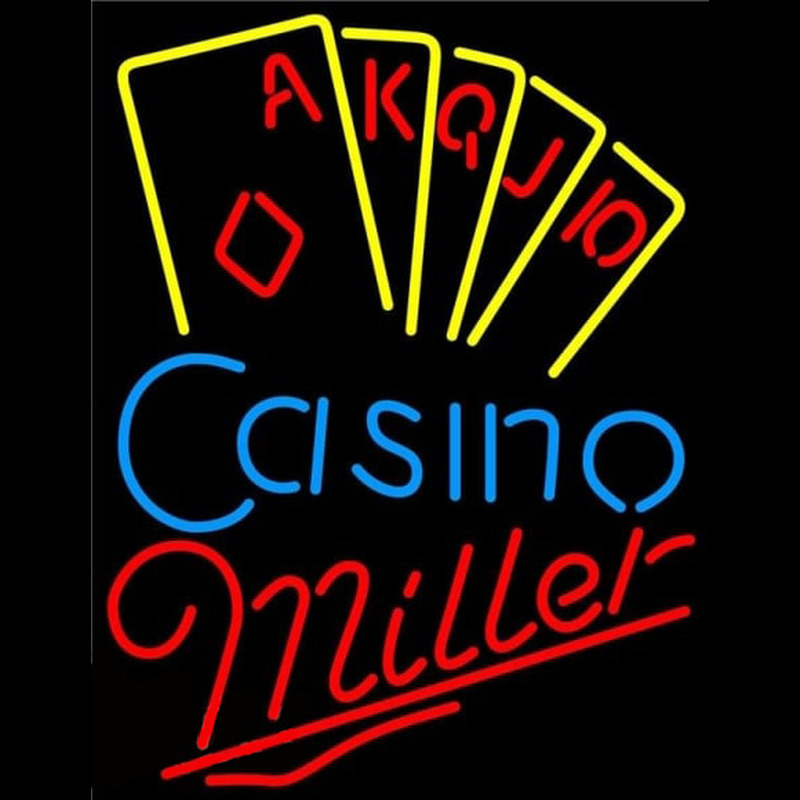 Miller Poker Casino Ace Series Beer Sign Enseigne Néon