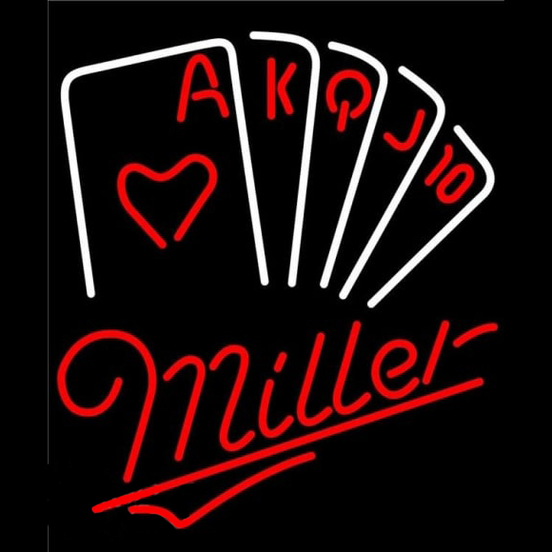 Miller Poker Series Beer Sign Enseigne Néon