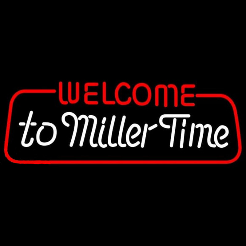 Miller welcome to time Beer Sign Enseigne Néon