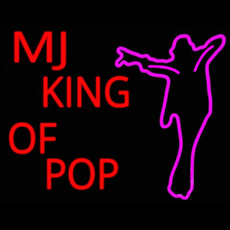 Mj King Of Pop Enseigne Néon