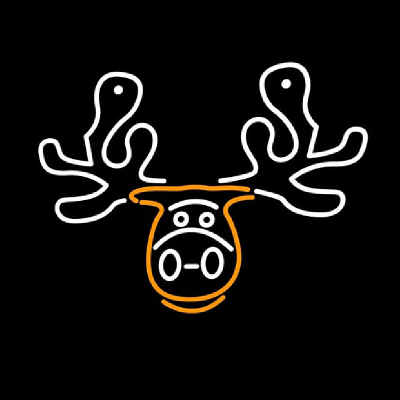 Moose Head Logo Enseigne Néon