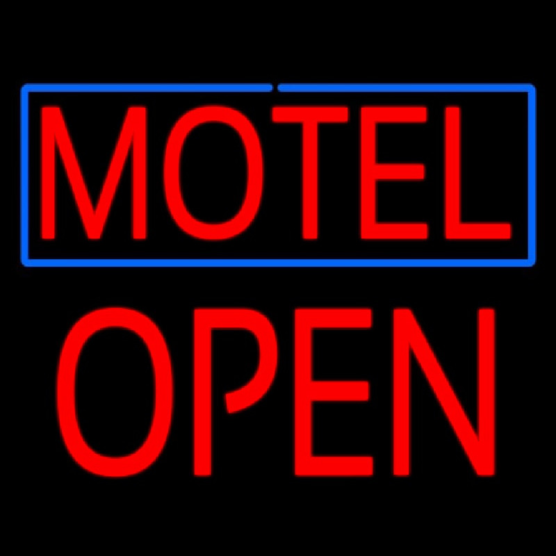 Motel Block Open Enseigne Néon