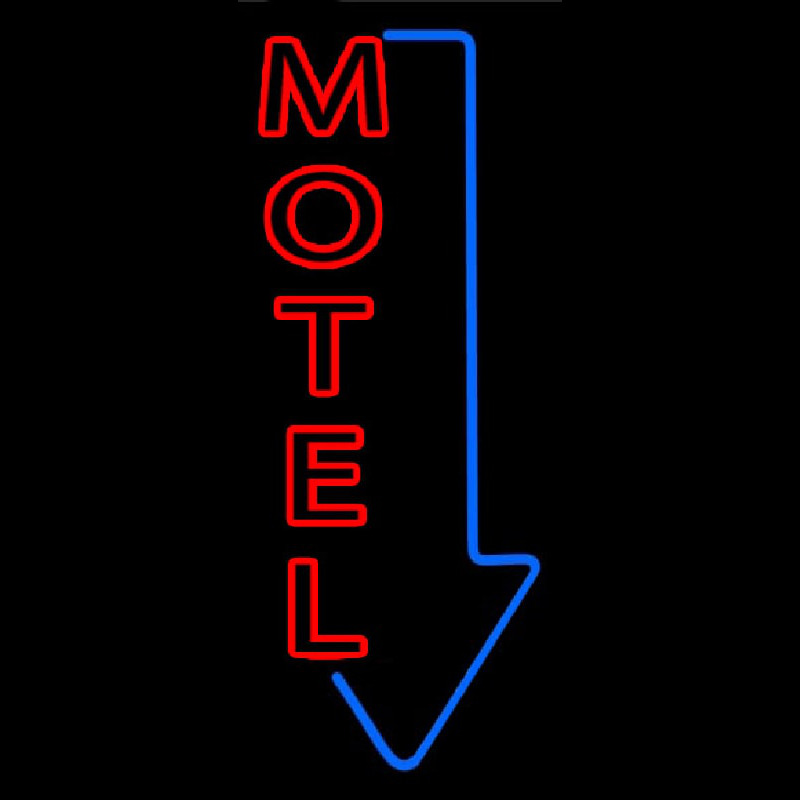 Motel With Down Arrow Enseigne Néon