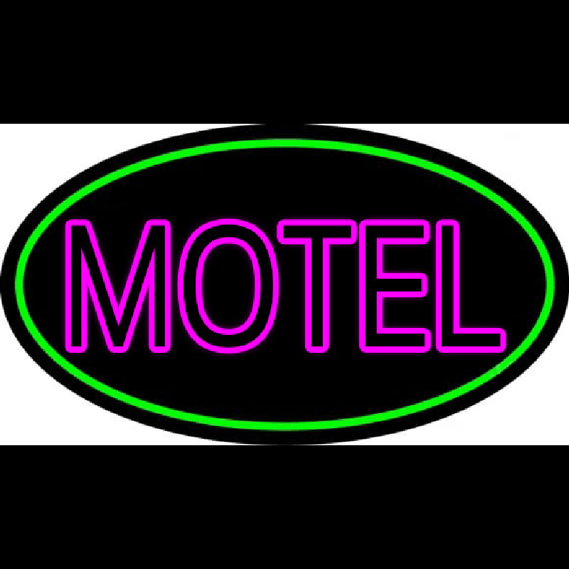 Motel With Green Border Enseigne Néon