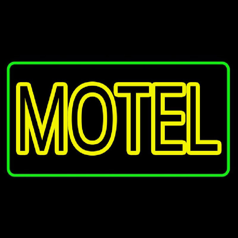 Motel With Green Border Enseigne Néon