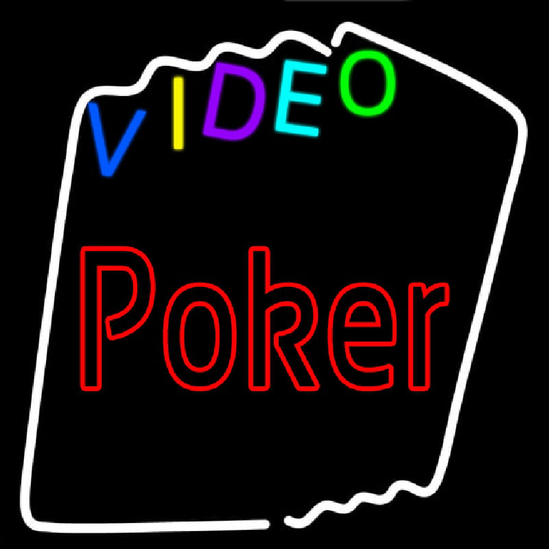 Multi Color Video Poker Enseigne Néon