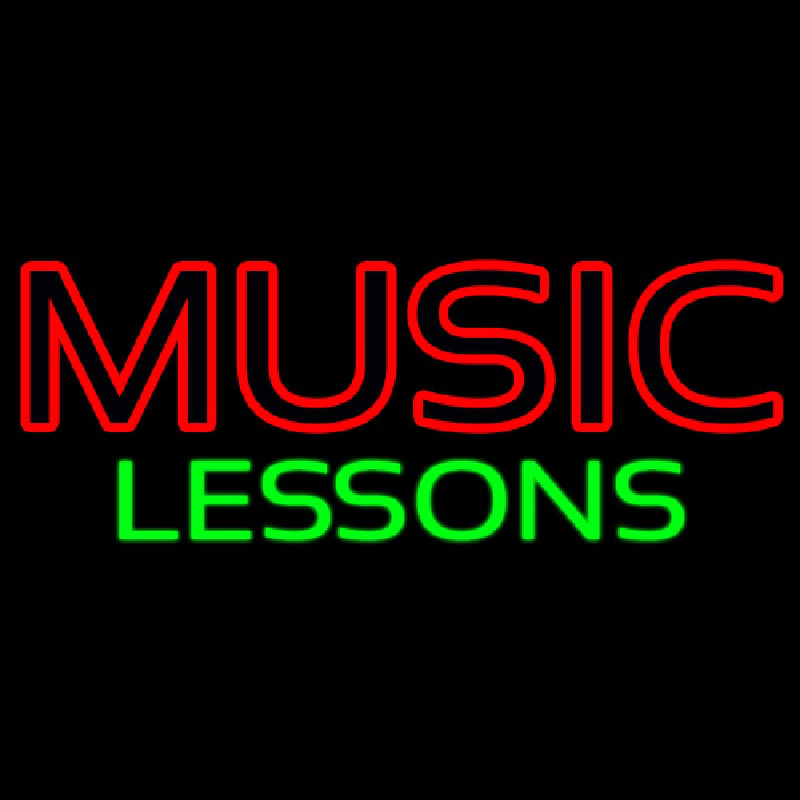 Music Lessons Enseigne Néon