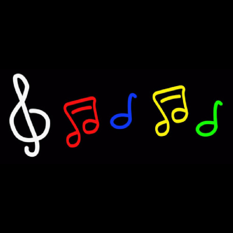 Music Logo Enseigne Néon