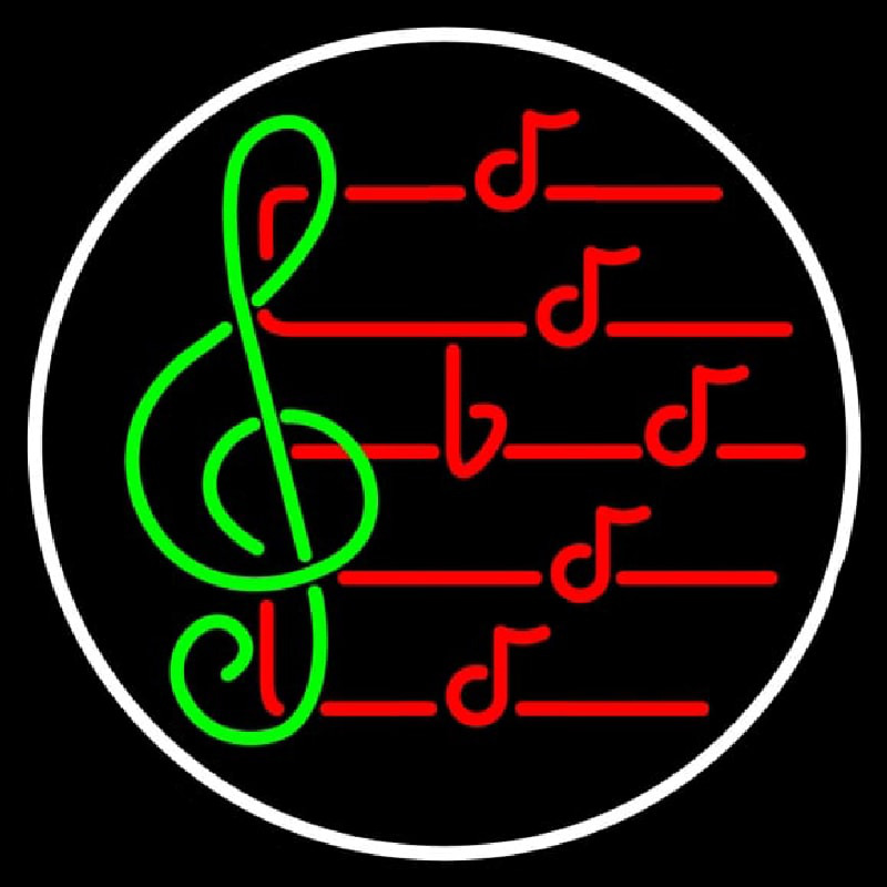 Music Note Enseigne Néon