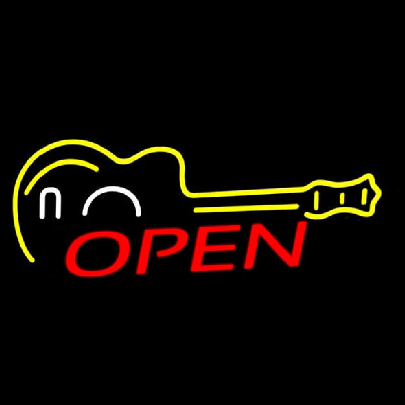 Music Open Enseigne Néon