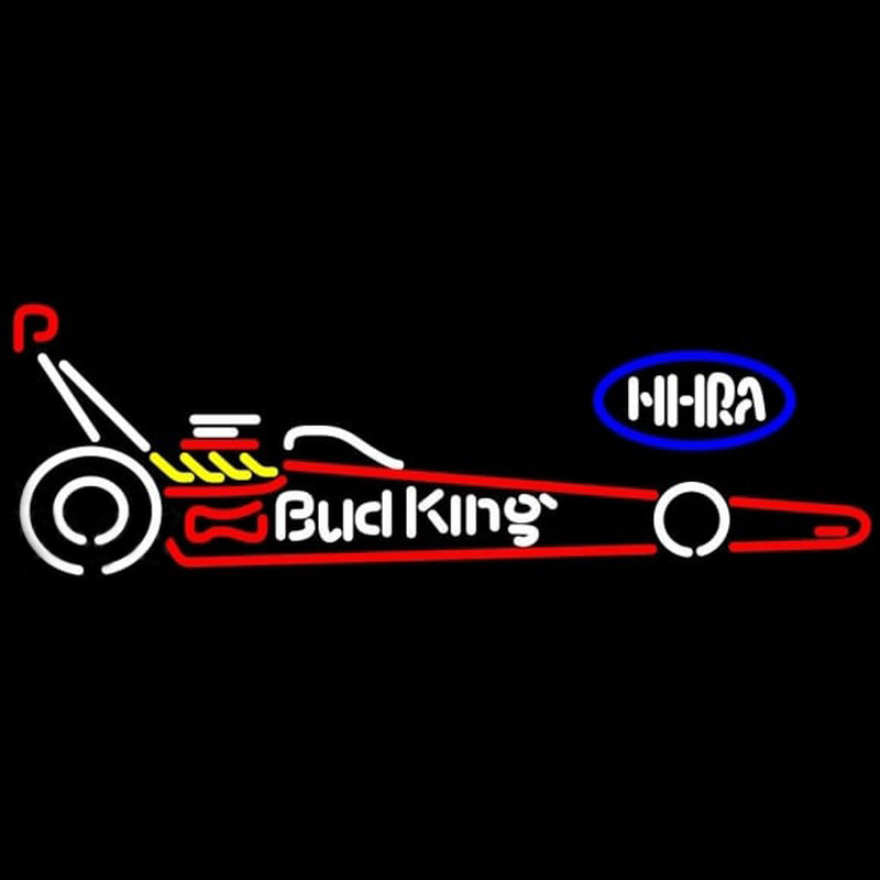 NHRA Dragster Bud King Beer Sign Enseigne Néon