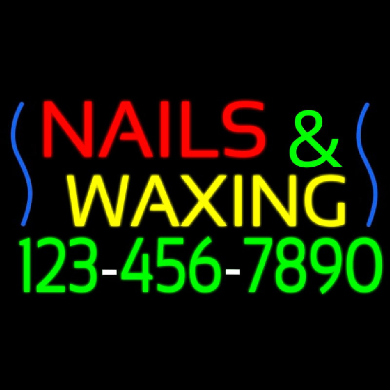 Nails And Wa ing With Phone Number Enseigne Néon