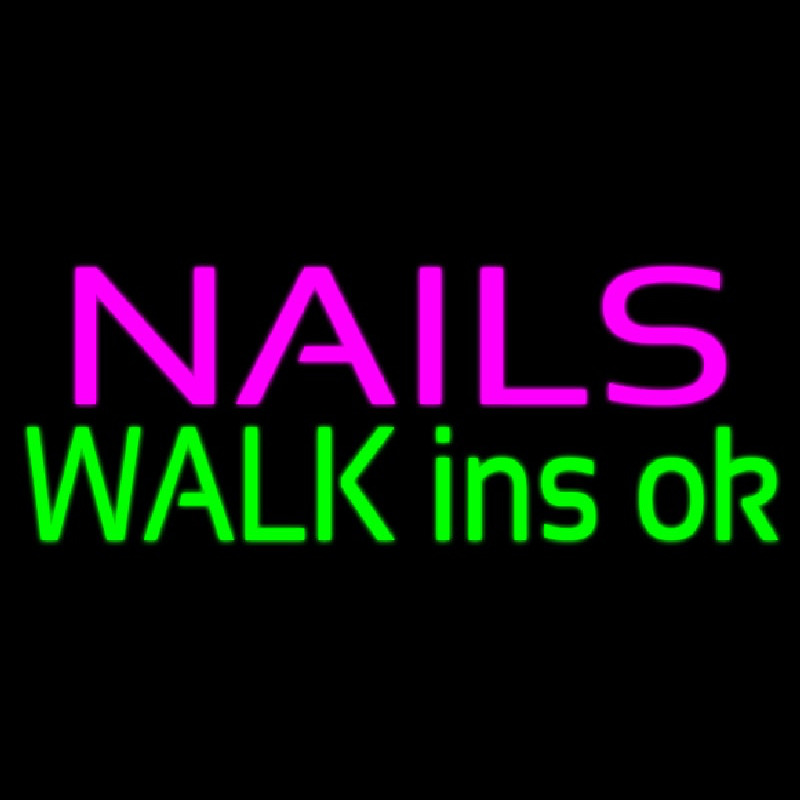 Nails Walk Ins Ok Enseigne Néon