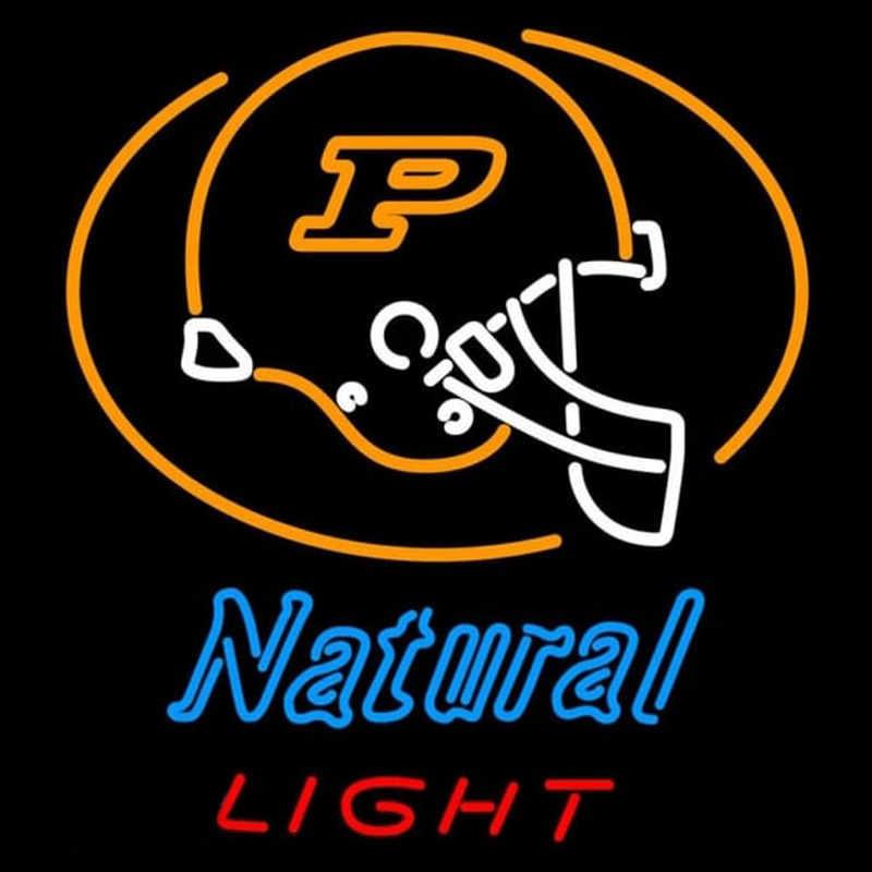 Natural Light Purdue University Boilermakers Helmet Beer Sign Enseigne Néon