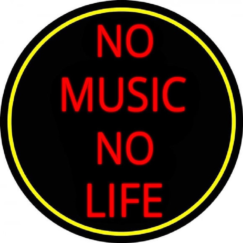 No Life No Music Enseigne Néon