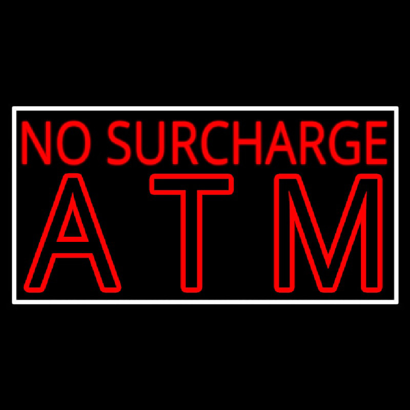 No Surcharge Atm Enseigne Néon