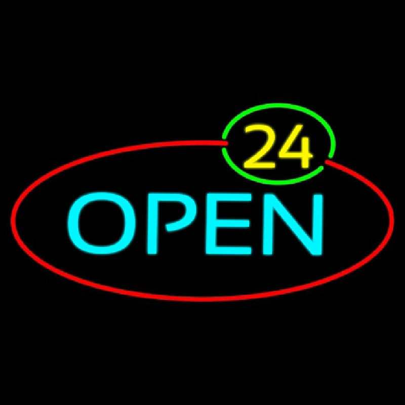 Open 24 Enseigne Néon