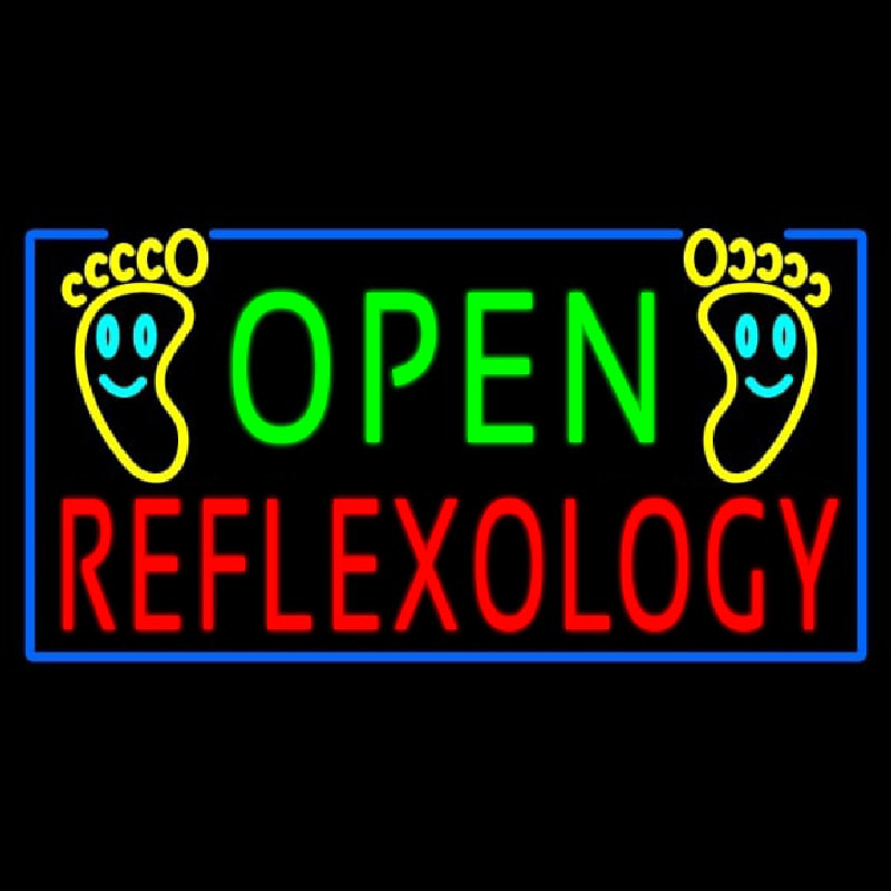 Open Refle ology Enseigne Néon