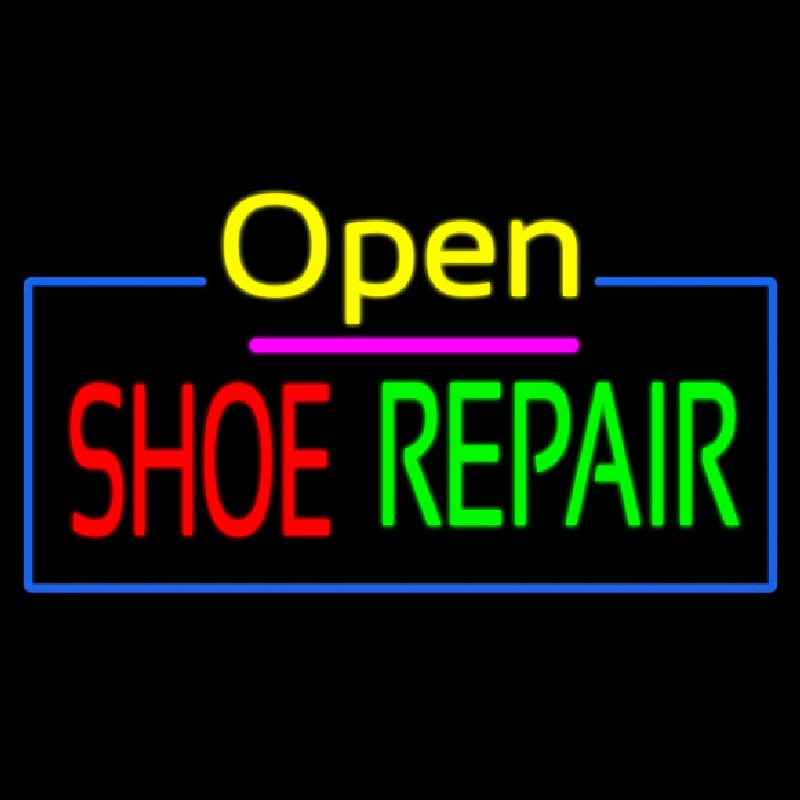 Open Shoe Repair Enseigne Néon