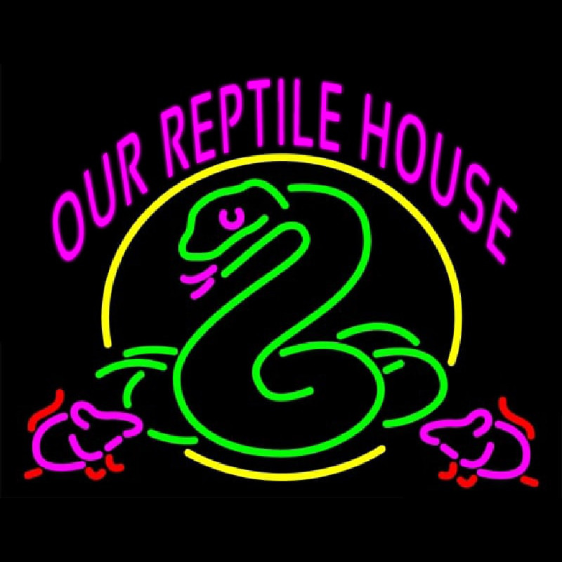 Our Reptile House Enseigne Néon