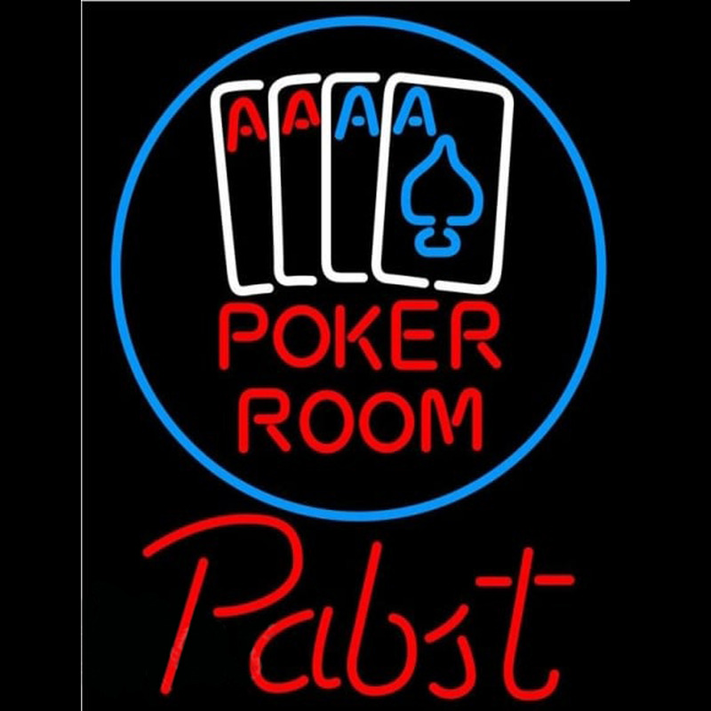 Pabst Poker Room Beer Sign Enseigne Néon