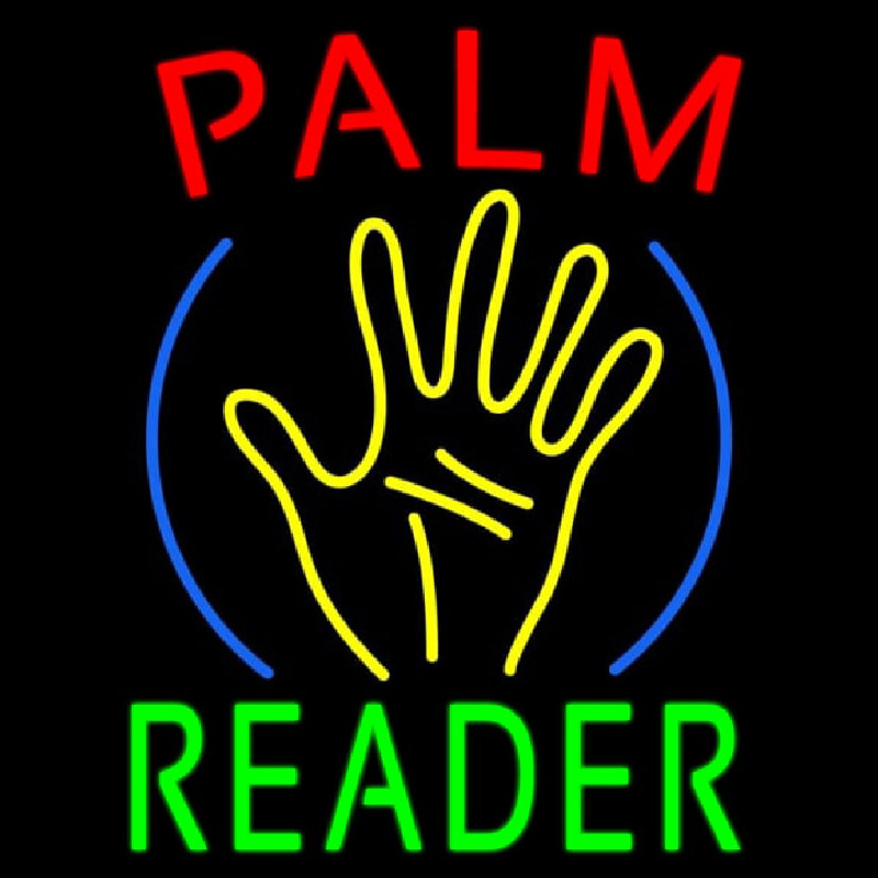 Palm Reader Hand Logo Enseigne Néon