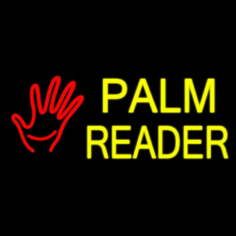 Palm Reader Logo Enseigne Néon