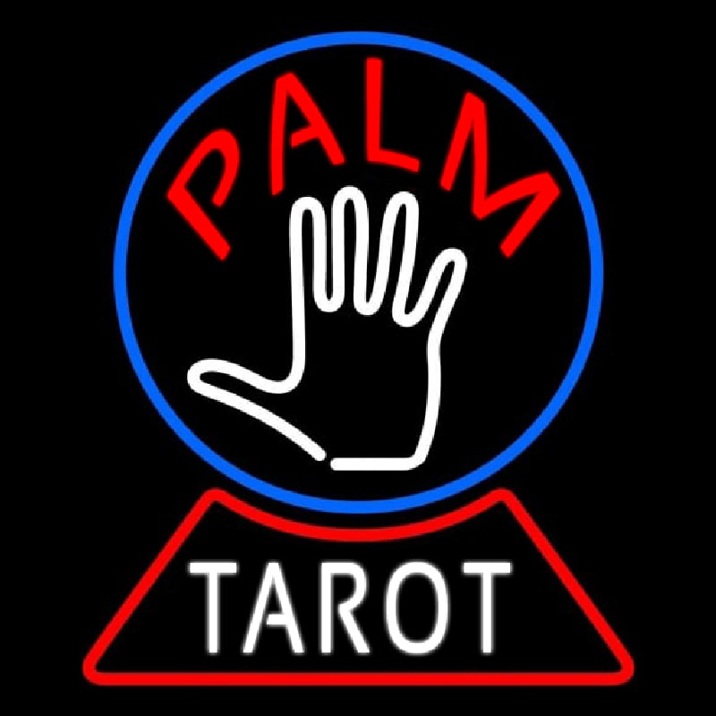 Palm Tarot Crystal Enseigne Néon