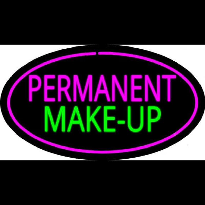 Permanent Make Up Oval Pink Enseigne Néon