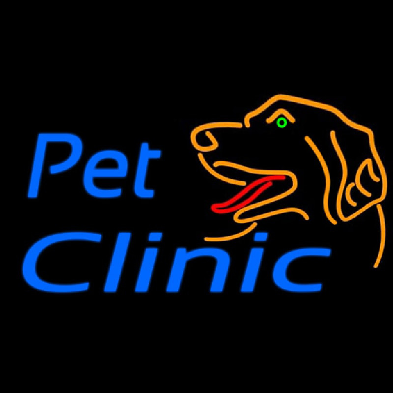 Pet Clinic And Care Enseigne Néon