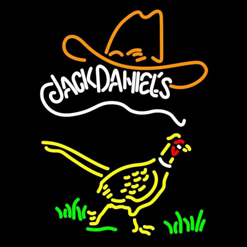 Pheasant and Jack Daniels Enseigne Néon