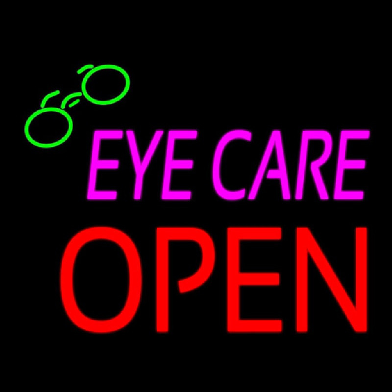 Pink Eye Care Block Open Enseigne Néon