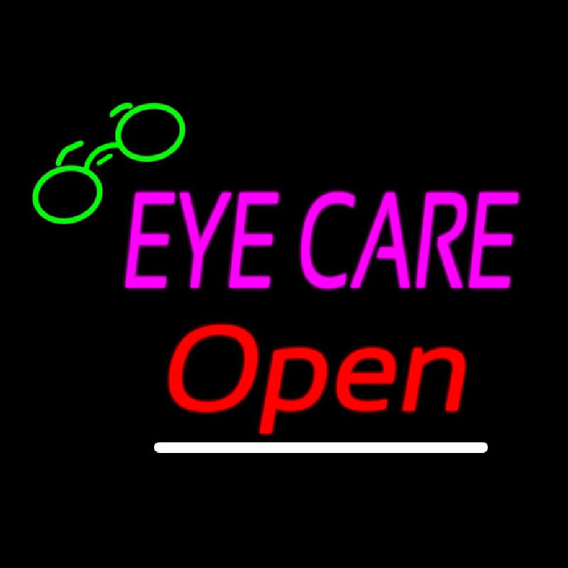 Pink Eye Care Red Open Enseigne Néon