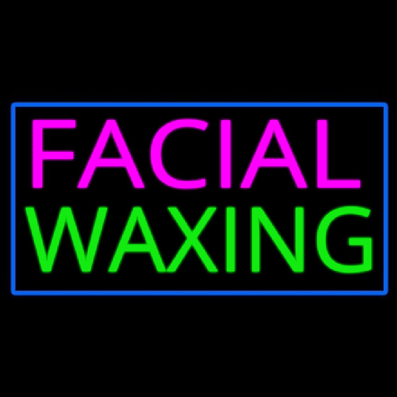 Pink Facial Wa ing Blue Border Enseigne Néon