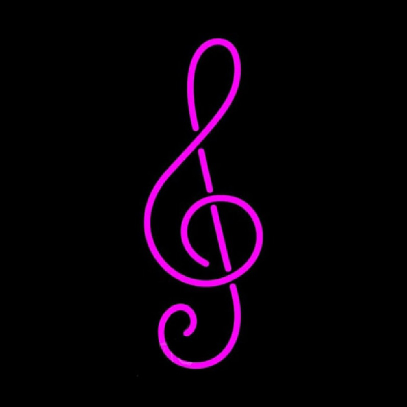 Pink Music Note Enseigne Néon