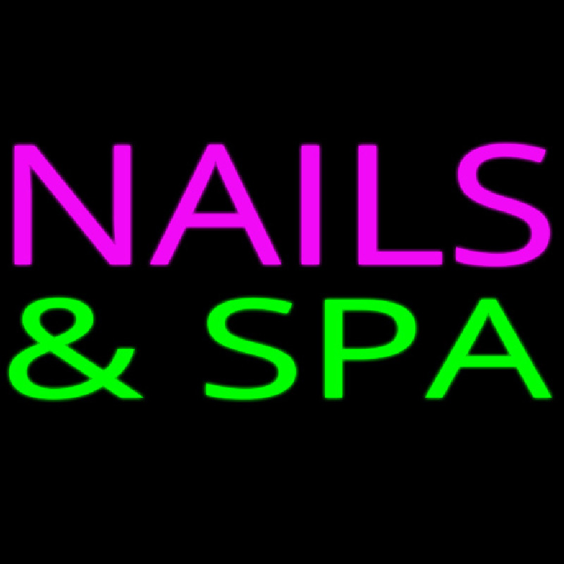 Pink Nails And Green Spa Enseigne Néon