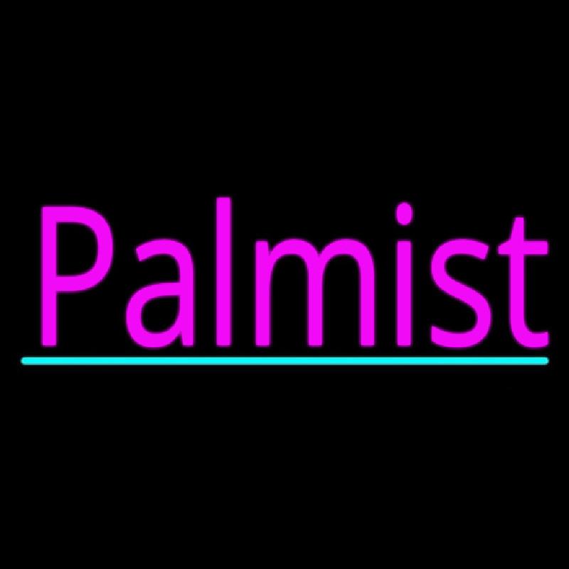 Pink Palmist With Turquoise Line Enseigne Néon