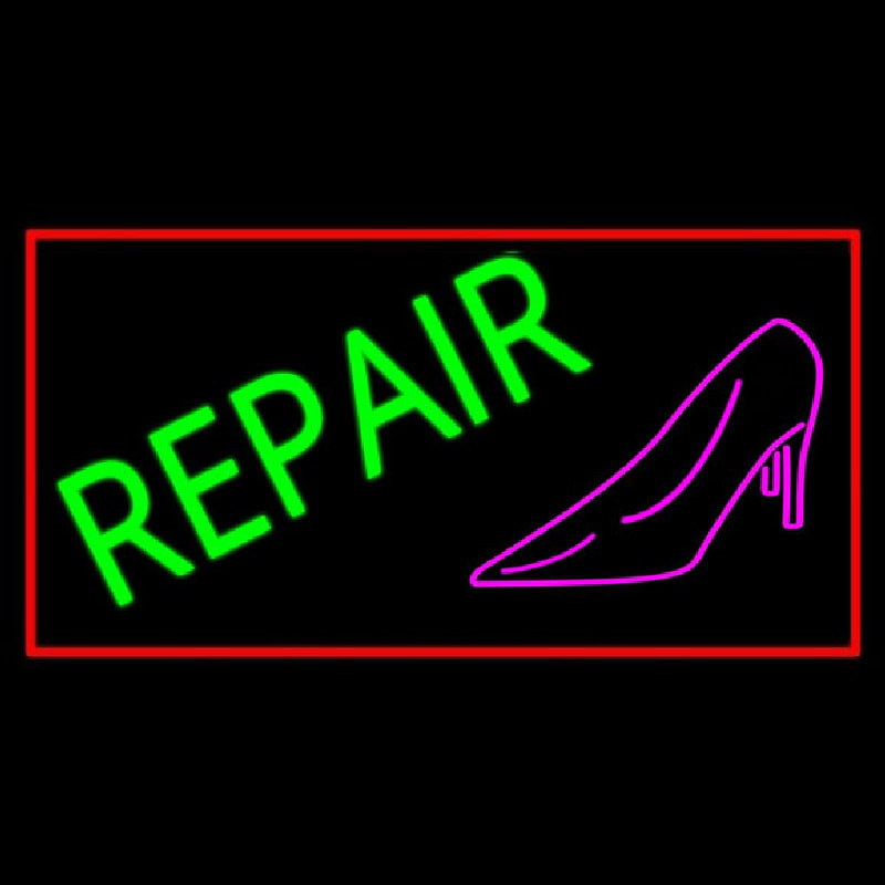 Pink Sandal Green Repair Enseigne Néon