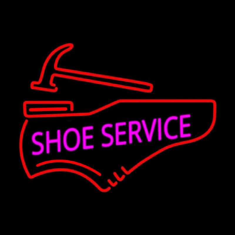 Pink Shoe Service Enseigne Néon