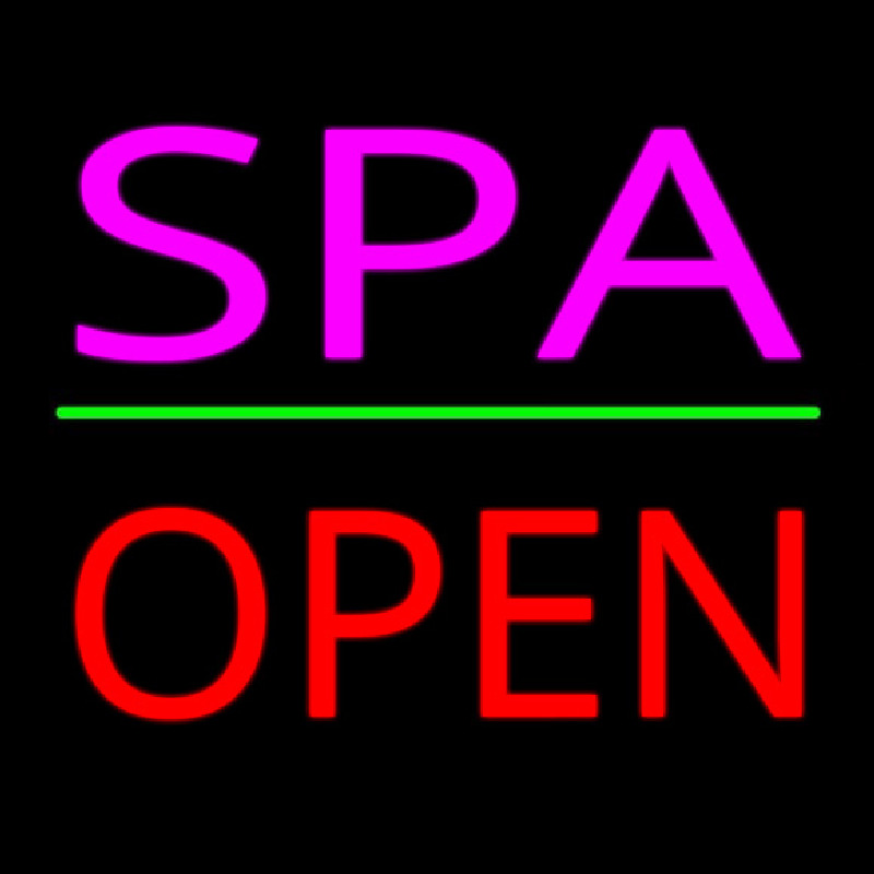 Pink Spa Red Open Enseigne Néon