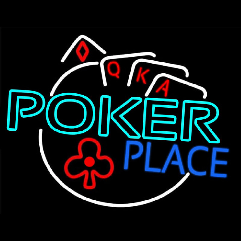 Poker Place Enseigne Néon