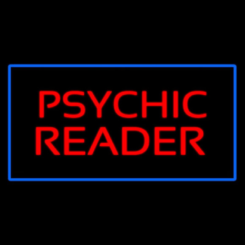 Psychic Reader Blue Rectangle Enseigne Néon