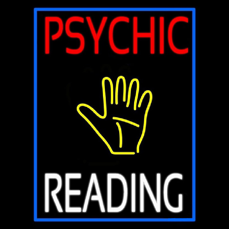 Psychic Reading Block Yellow Palm Enseigne Néon