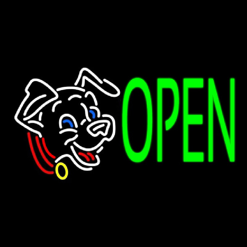 Puppies Open 2 Enseigne Néon