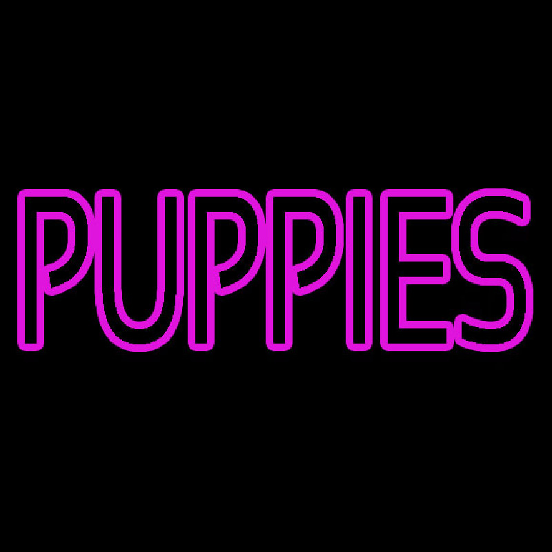 Puppies Purple Enseigne Néon