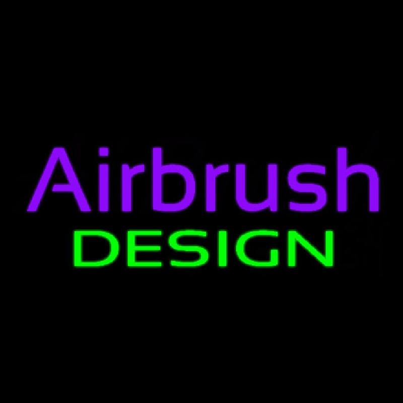 Purple Airbrush Green Design Enseigne Néon